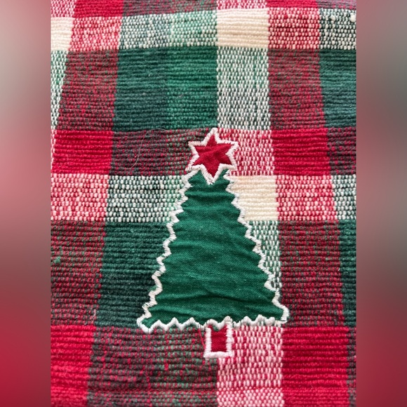 Red Green Long Table Runner Martha Stewart Winter Jubilee  14" x 70" 2002 Cotton - Picture 3 of 11